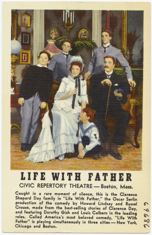 Life With Father. Civic Repertory Theatre -- Boston, Mass.