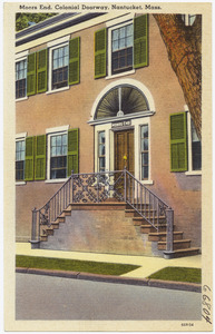 Moors End, Colonial doorway, Nantucket, Mass.