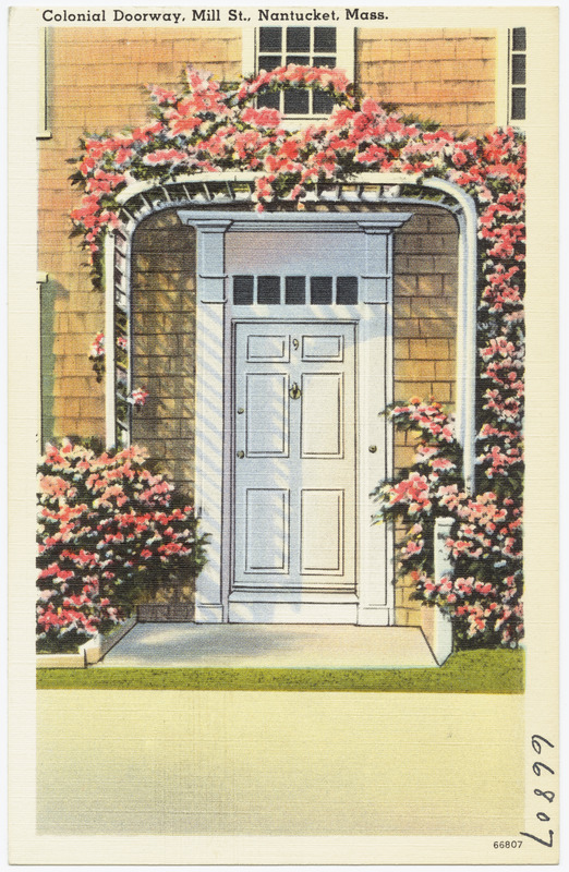Colonial doorway, Mill. St., Nantucket, Mass.