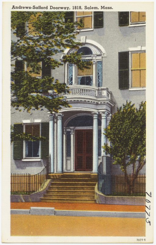 Andrews-Safford doorway, 1818, Salem, Mass.