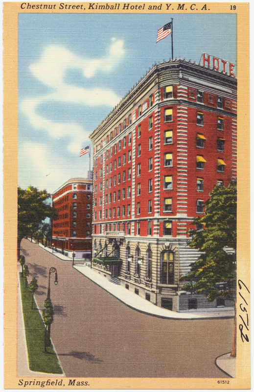 Chestnut Street, Kimball Hotel and Y. M. C. A., Springfield, Mass.