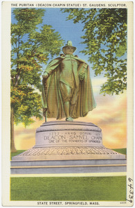 The Puritan (Deacon Chapin Statue) St. Gaudens, sculptor, State Street, Springfield, Mass.