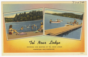 Tel Noar Lodge, swimming and boating at Tel Noar Lodge, Hampstead, New Hampshire