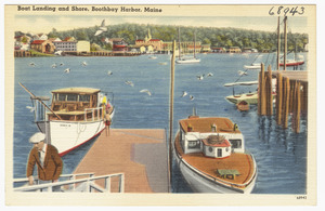 Boat landing and shore, Boothbay Harbor, Maine