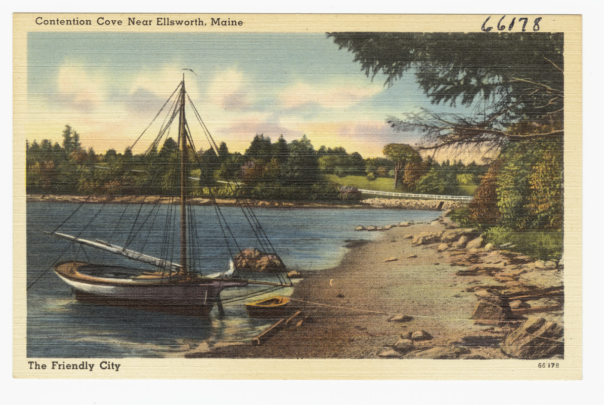 Contention Cove near Ellsworth, Maine, the friendly city Digital