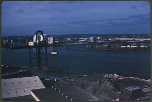 From top of Mystic River Bridge (proper name is 'Tobin Bridge')