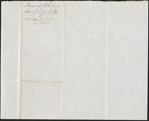 Memo of what's due of T.4 and R11 by W. A. Harrington, 1 August 1856