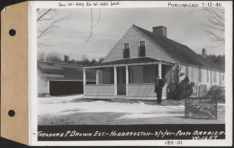 Theodore P. Brown Estate, house, Hubbardston, Mass., Mar. 7, 1941