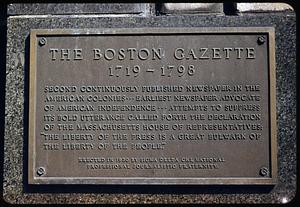 Boston Gazette tablet