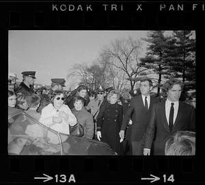 Jackie Onassis at Cardinal Cushing's funeral, Hanover