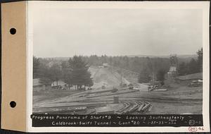 Contract No. 20, Coldbrook-Swift Tunnel, Barre, Hardwick, Greenwich, progress panorama of Shaft 9, looking southeasterly, Coldbrook-Swift Tunnel, Barre, Mass., Jan. 25, 1933