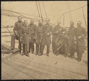Admiral Dahlgren and staff on the "Pawnee"