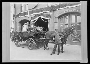 Fireman’s funeral carriage, funeral of Frank Pond