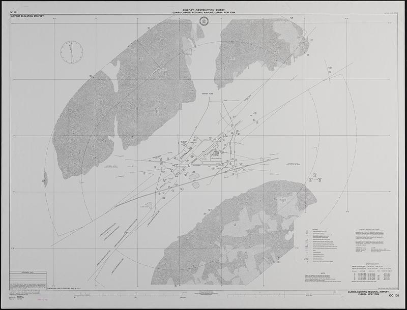 Airport obstruction chart OC 131, Elmira/Corning Regional Airport, Elmira, New York