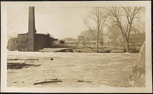 Paper mill and flooded Nashua River