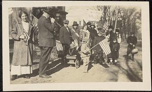 Patriotic gathering during World War I