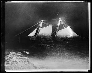 An unidentified sinking ship