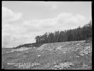 Wachusett Reservoir, relocation Central Massachusetts Railroad, fill west of station 131, Clinton, Mass., May 26, 1902