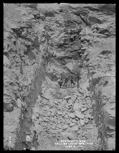 Wachusett Dam, drilling ledge, station 7+30, Clinton, Mass., Jun. 2, 1902