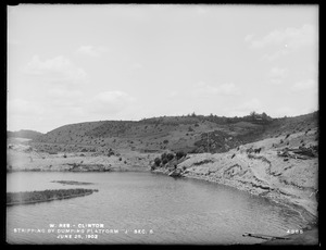 Wachusett Reservoir, stripping by Dumping platform "J", Section 6, Clinton, Mass., Jun. 25, 1902