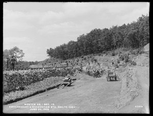 Weston Aqueduct, Section 15, embankment and excavation, stations 694+ to 692+, Weston, Mass., Jun. 23, 1902