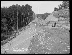 Weston Aqueduct, Section 11, side hill embankment and excavation, easterly from station 436, Wayland, Mass., Jun. 23, 1902