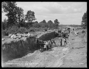 Weston Aqueduct, Section 5, compact earth excavation, stations 238 to 237, Framingham, Mass., Jun. 24, 1902