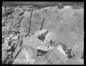 Wachusett Dam, upper quarry, middle part, Boylston, Mass., Jul. 2, 1902