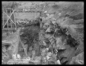 Wachusett Dam, excavation for cut-off, station 3+80, Clinton, Mass., Jul. 23, 1902