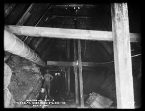 Weston Aqueduct, Section 13, Tunnel No. 4, westerly from station 533+50, Weston, Mass., Aug. 4, 1902