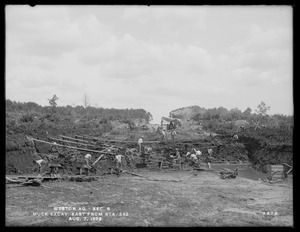 Weston Aqueduct, Section 6, muck excavation, easterly from station 242, Framingham, Mass., Aug. 7, 1902