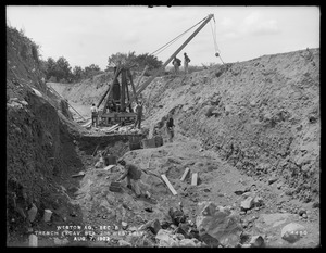 Weston Aqueduct, Section 5, trench excavation, station 205 westerly, Framingham, Mass., Aug. 7, 1902