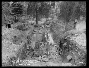 Distribution Department, Low Service Pipe Lines, Section 12, trench for 48-inch and 60-inch pipes, station 542, Governors Avenue Extension, Medford, Mass., Jul. 24, 1902