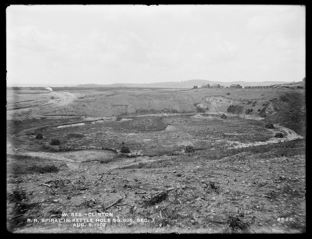 Wachusett Reservoir, railroad spiral in kettle hole, square 805 ...