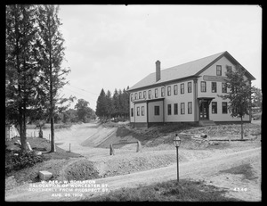 Wachusett Reservoir, relocation of Worcester Street, southerly from Prospect Street, West Boylston, Mass., Aug. 26, 1902