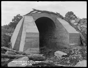 Relocation Central Massachusetts Railroad, cattle pass at station 21+12, Berlin, Mass., Sep. 10, 1902