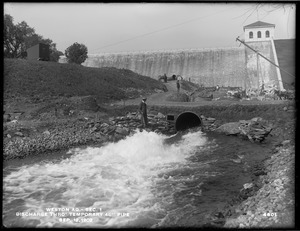 Weston Aqueduct, Section 1, discharge through temporary 48-inch pipe, Southborough, Mass., Sep. 12, 1902