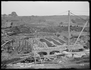 Weston Aqueduct, Section 1, Outlet Chamber nearly ready for roof, Weston Aqueduct Outlet Chamber, Southborough, Mass., Sep. 22, 1902