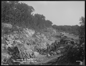 Weston Aqueduct, Section 15, easterly from station 681+50, Weston, Mass., Oct. 7, 1902