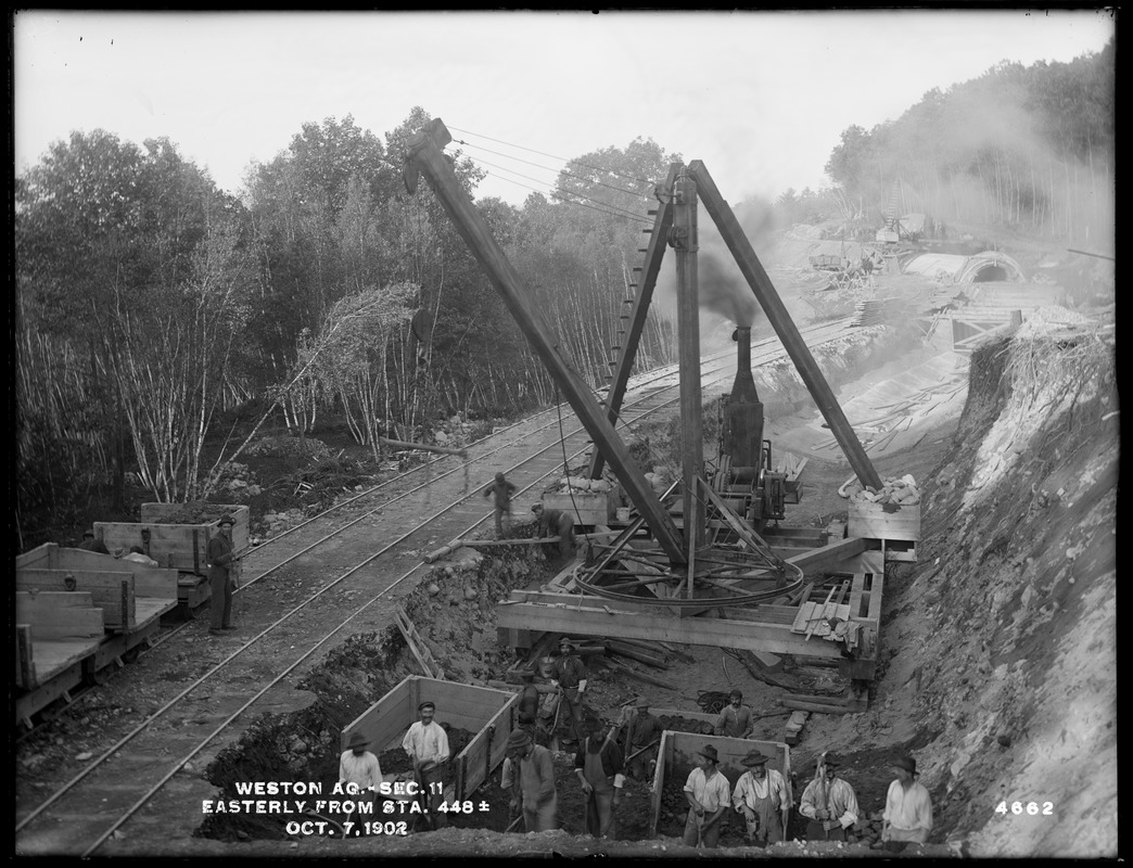 Weston Aqueduct, Section 11, easterly from station 448±, Wayland, Mass., Oct. 7, 1902