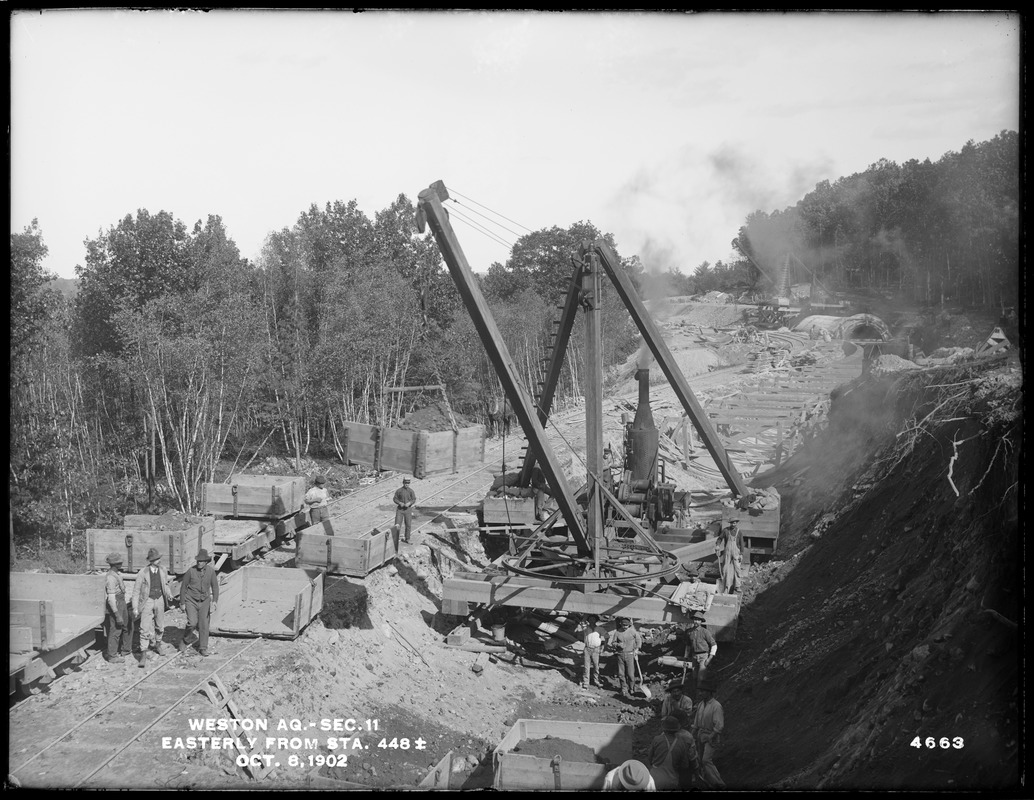 Weston Aqueduct, Section 11, easterly from station 448±, Wayland, Mass., Oct. 8, 1902