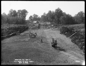 Weston Aqueduct, Section 6, fill, west of station 242±, Framingham, Mass., Oct. 8, 1902