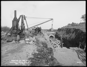 Weston Aqueduct, Section 5, easterly from station 197±, Framingham, Mass., Oct. 8, 1902