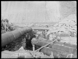 Weston Aqueduct, Section 1, pipe connections at pool, Southborough, Mass., Oct. 10, 1902