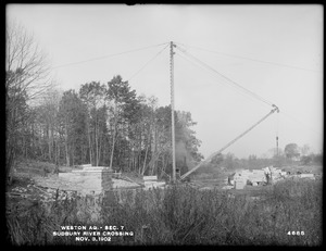 Weston Aqueduct, Section 7, Sudbury River Crossing, Framingham; Wayland, Mass., Nov. 3, 1902
