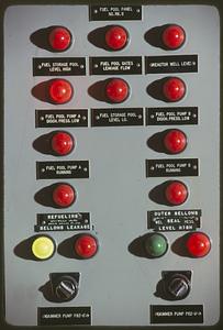 Control board at Yankee Atomic power plant, Rowe