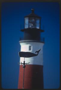 Sancta Lighthouse and whale weathervane, Nantucket