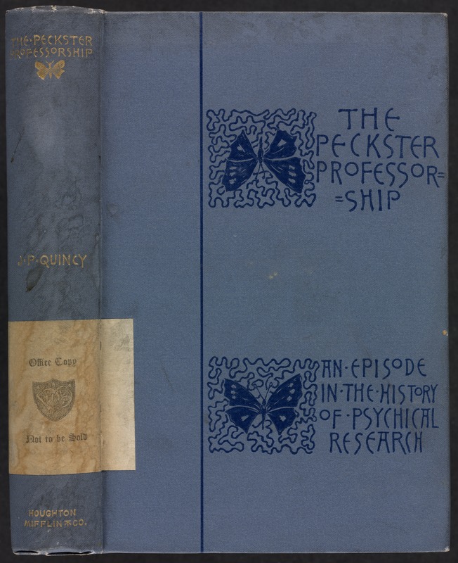 The Peckster professorship [Spine and front cover]