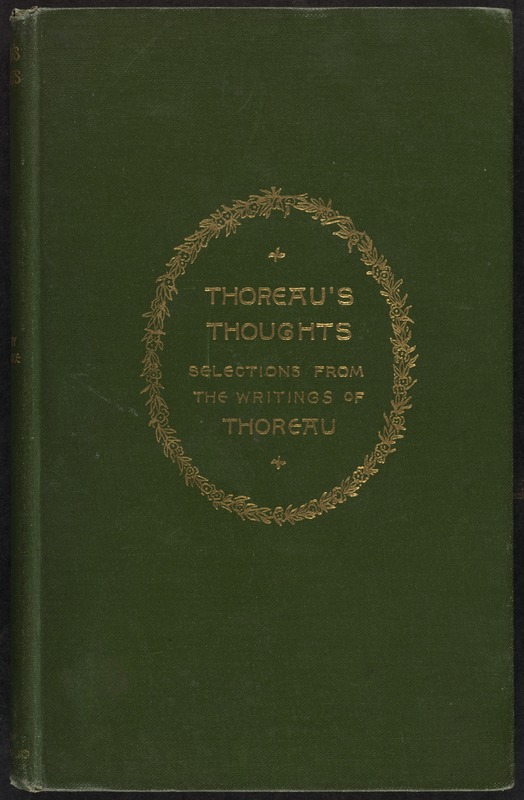 Thoreau's thoughts : selections from the writings of Thoreau [Front cover]