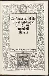 The autocrat of the breakfast-table [Title page]